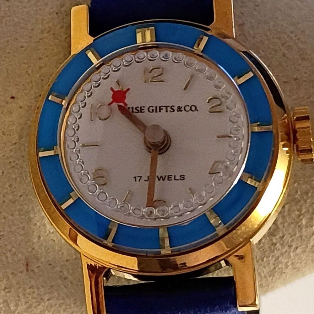 RIISE Gifts & Co. Vintage Swiss Made 17 Jewel Dancing Star Rotating Disc Watch